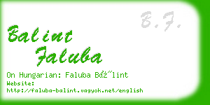 balint faluba business card